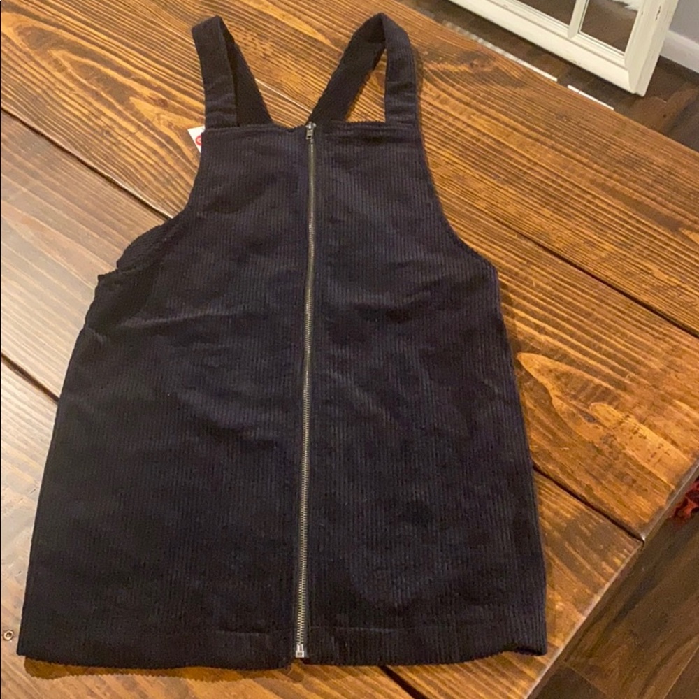 Corduroy zipper dress